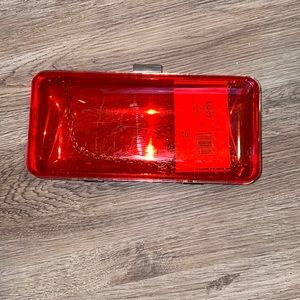 Orange transparent clutch